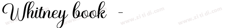 Whitney book 中字体转换